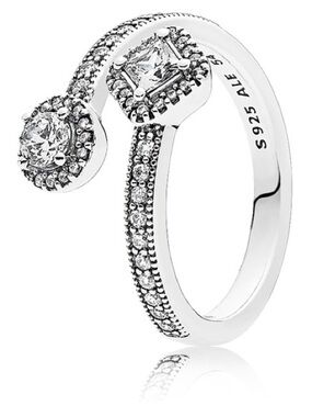 Genuine Retired PANDORA Abstract Elegance Ring; 191031CZ